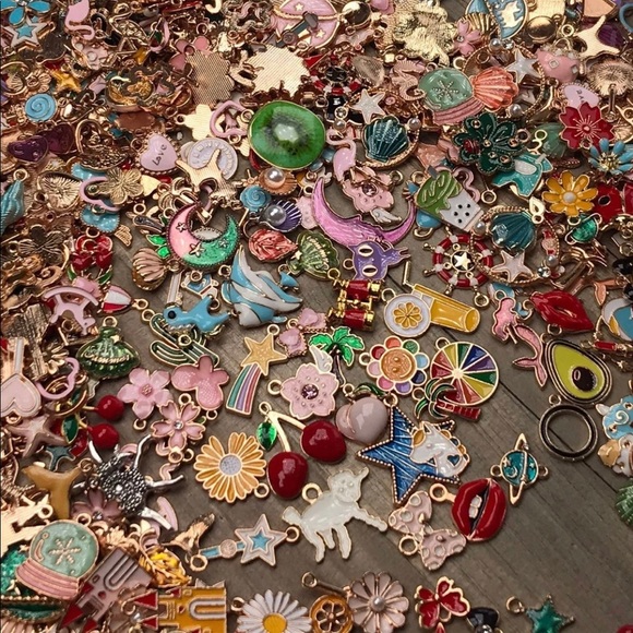 50pc Gold & Tibetan Silver Tone Charms Pendants DIY Jewelry Making Crafting Lot - Picture 3 of 16